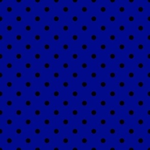 Small Polka Dot Pattern - Navy Blue and Black