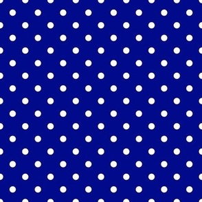 Small Polka Dot Pattern - Navy Blue and White