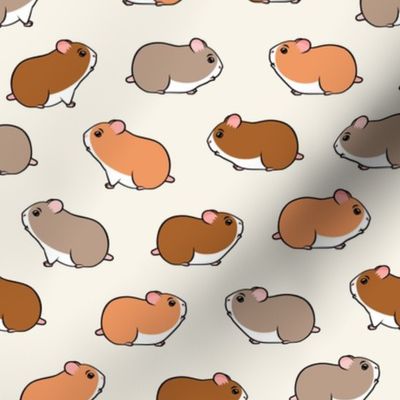 hamsters - cream - small critter pets - LAD21