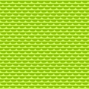 Rows of Bowls | Peridot | Scallops | Green