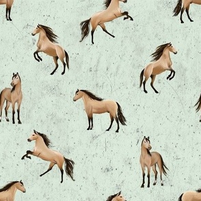 horses print mint