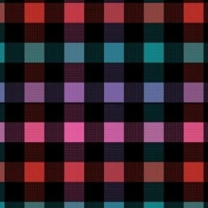 Smaller Scale - Picnic Plaid in Midnight Jungle