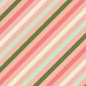 bar cart- diagonal stripe -pink