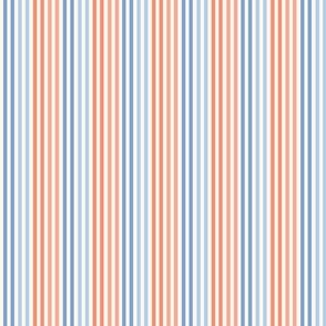 Stripes Spring and Summer Blue and Orange