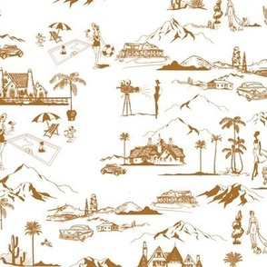 Hollywood California Toile de Jouy