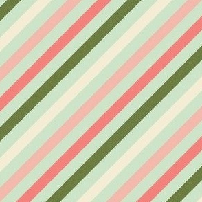 bar cart - diagonal stripe -mint