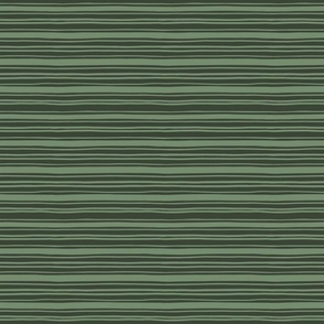 Cottage Christmas French Stripe Green