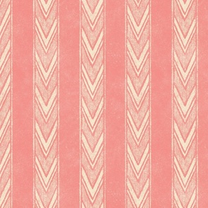 Canyon Stripe - large - dusky pink and cream 