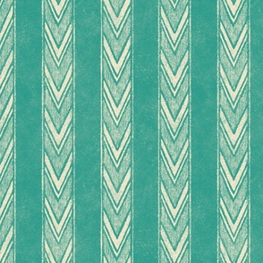Canyon Stripe - large - teal and cream 