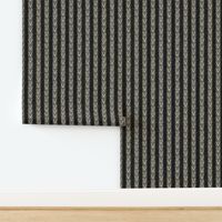 Canyon Stripe - medium - black and cream