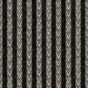 Canyon Stripe - medium - black and cream