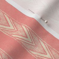 Canyon Stripe - medium - dusky pink and cream