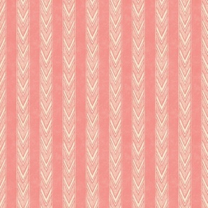 Canyon Stripe - medium - dusky pink and cream