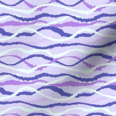 Wavy Lines in Periwinkle Shades