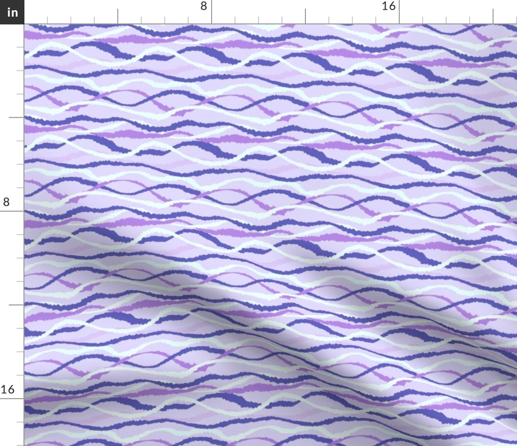 Wavy Lines in Periwinkle Shades