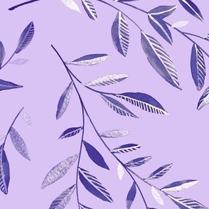 Very Periwinkle Leaves on Lilac