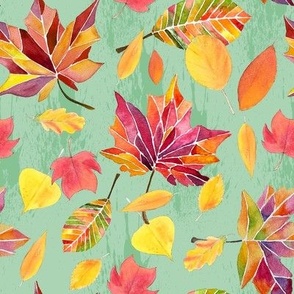 Mosaic Fall Leaves