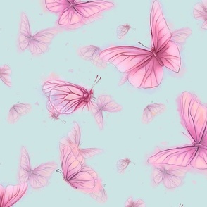 Pink butterflies 