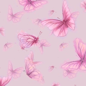 Pink butterflies (large)