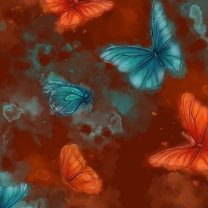 Watercolour butterflies 