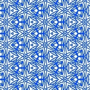 Blue and White Abstract Triangles