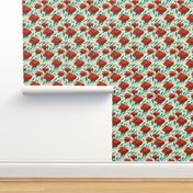 Red poppies with dots