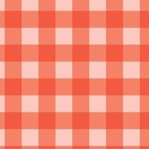 Orange Gingham plaid