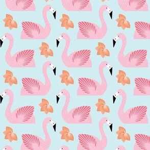 Pink Flamingo Pattern repeat
