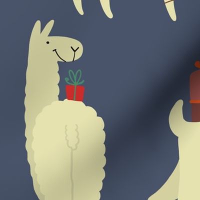 Funny llamas family