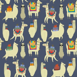 Funny llamas family