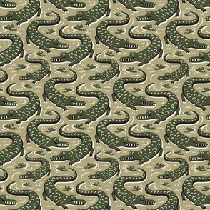 Down In The Bayou - Alligator Khaki Small Scale