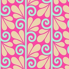 Splashes and Spirals - pink - large