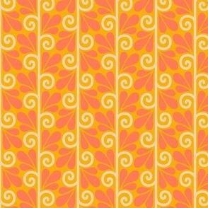 Splashes and Spirals - orange - medium