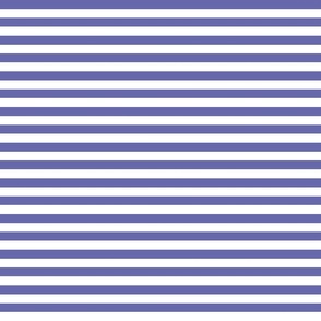 Very Peri purple and white half inch stripes - horizontal