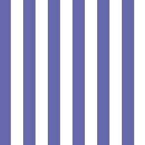 Very Peri purple and white half inch stripes - vertical