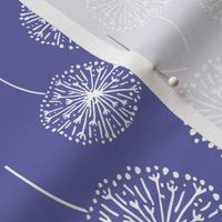 Dandelion clocks white on Very Peri purple (large)