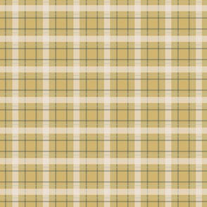 small tartan plaid on grayish amber 