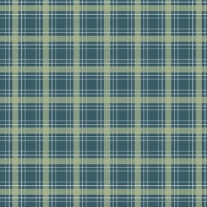 tartan plaid dark grayish cyan | small