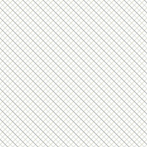 diagonal tattersall check on white