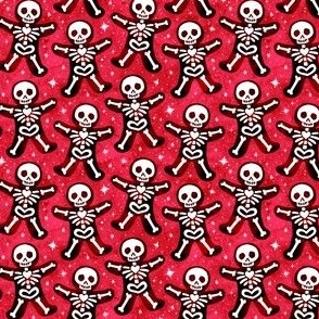 Gingerdead Men - Spooky Gingerbread Skeletons - Red 1/2 Size