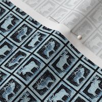 Big game stamps midnight blue 2 inch