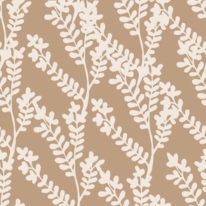 Monochrome pattern with meadow herbs