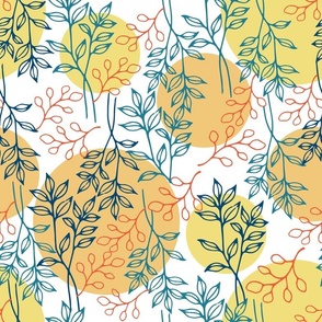 Spring pattern with meadow herbs