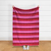 Bubblegum Lovecore Stripe -- Red, Deep Crimson, Magenta Pink in the Lovecore Aesthetic -- 21.64in x 18in repeat -- 235dpi (64% of Full Scale)