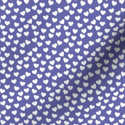 White hearts on Very Peri purple (mini)