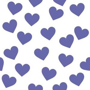 Very Peri purple hearts on white (medium)