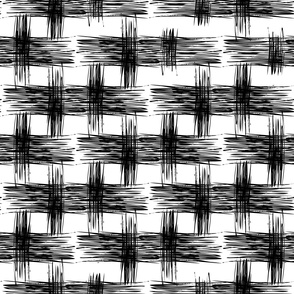 checkered black and white scribbles by rysunki_malunki