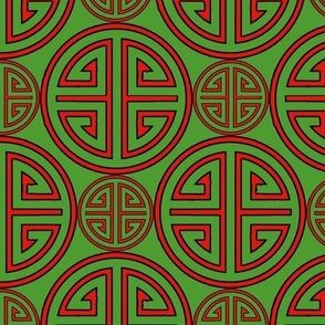 Year of the Ox geo green red