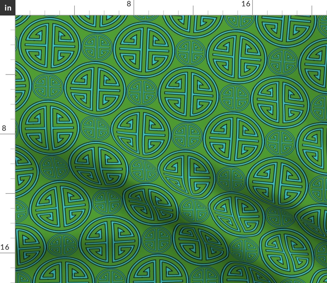 Year of the Ox geo Turquoise green