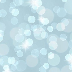 Large Sparkly Bokeh Pattern - Pastel Blue Color